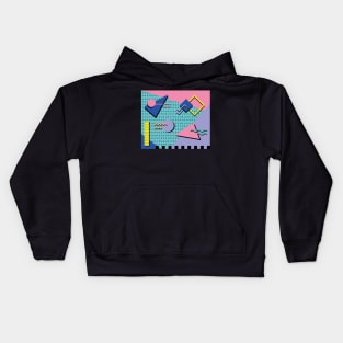 Memphis Pattern 68 / 80s Retro Kids Hoodie